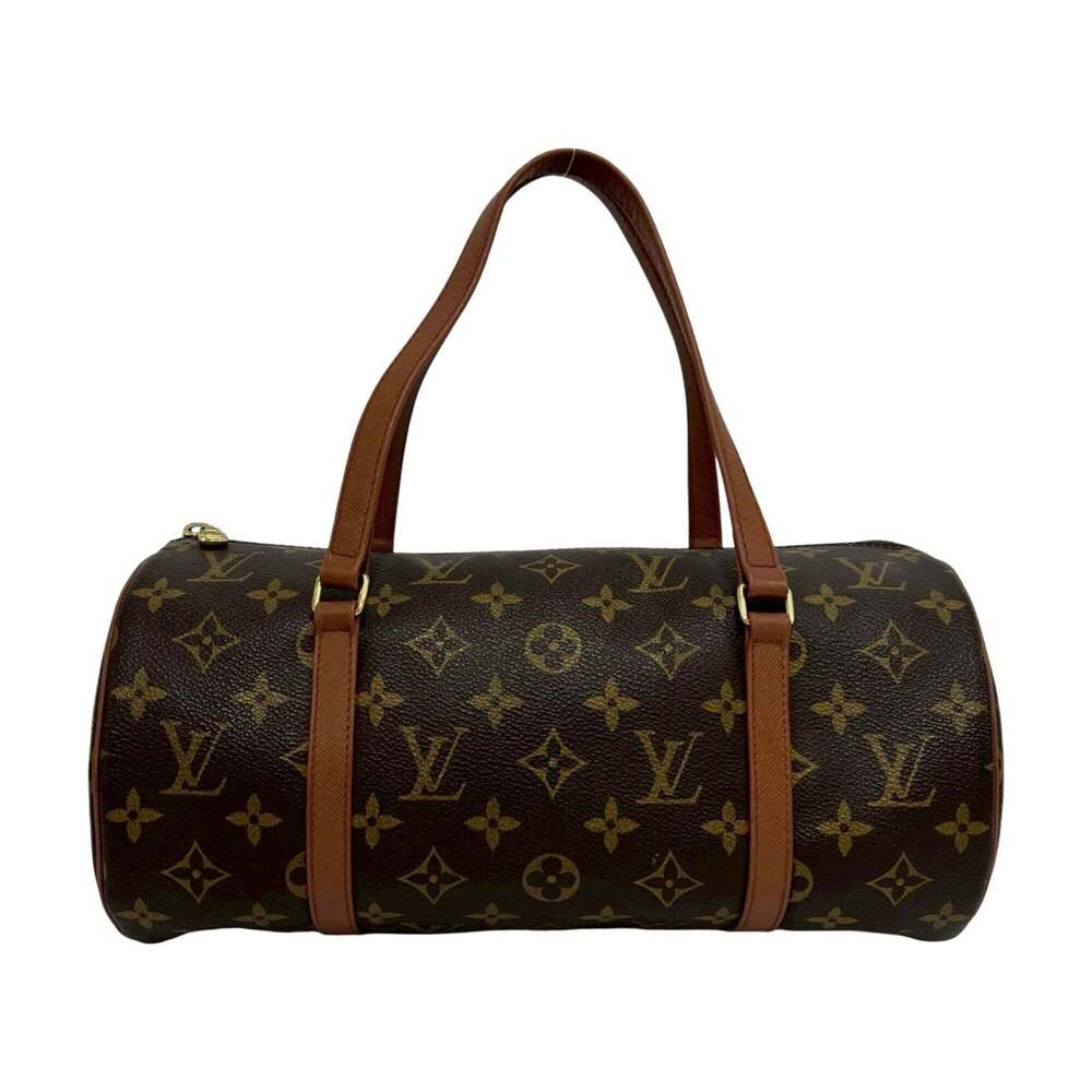 LOUIS VUITTON Brown Monogram Leather Papillon 30 Boston Bag - Picture 1 of 9